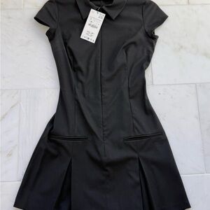 Zara Petite Elegant Black Dress